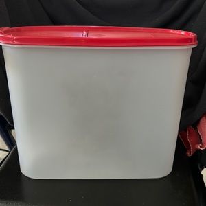 Tupperware vintage, module 10 x 10 red lid very clean